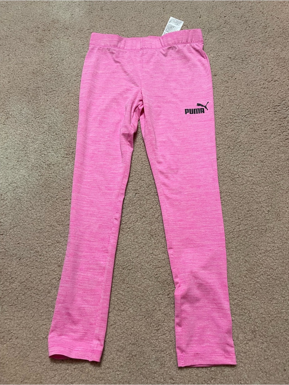 Puma kids Heather Pink Performance Leggings( size: s 7/8)